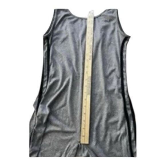 Women Grey With Black Stripes Jumpsuit Size M Sleeveless Stretch Summer Rue 21 - Picture 6 of 10